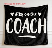 Coach Dibs On The Coach Heart Flannel Throw Blanket C042
